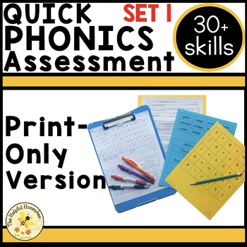 Preview of Quick Phonics Assessment - Progress Monitoring -PRINT ONLY SET 1- UFLI aligned