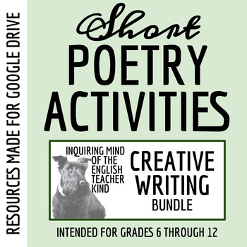 Preview of Quick Poetry Activities for High School Creative Writing (Google Drive Bundle)