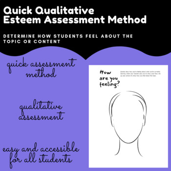 Preview of Quick Qualitative Assessment Method - Assess Your Students' Esteem