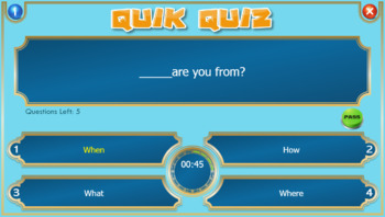 Preview of Quick Quiz: Interactive Editable Quiz Game