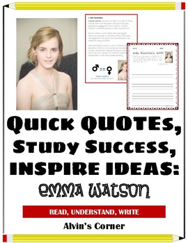 Emma Watson Worksheets Teaching Resources Teachers Pay