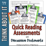 Quick Reading Assessments | Reading Discussion Bookmarks