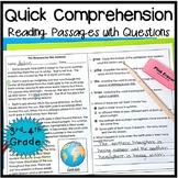 Quick Reading Comprehension Passages with Questions