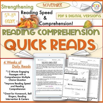 Preview of Quick Reading ComprehensionPassages {November}