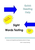 Quick Reading Help: Sight Words Test