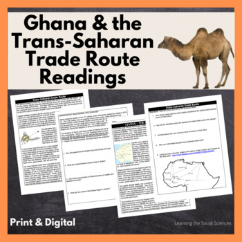 Preview of The Kingdom of Ghana  Reading & Trans-Saharan Trade Reading: Print & Digital