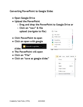 Preview of Quick Start: Power Point to Google Slides