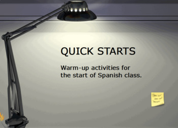 Preview of Quick Starts for Spanish Class