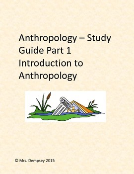 Preview of Quick Study Guide: Intro to Anthropology