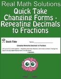 Quick Take - Changing Repeating Decimals to Fractions