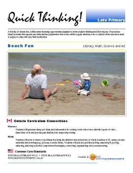 Preview of Quick Thinking - Beach Fun