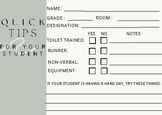 Quick Tips Card- For IEP students/students with disabiliti