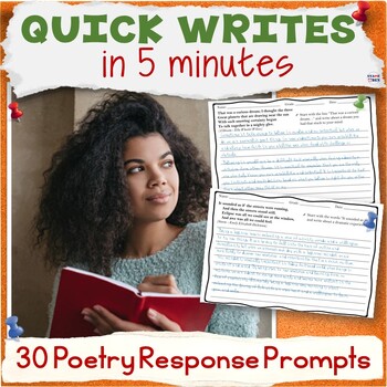 Quick Write Practice - Poetry Response Writing Prompts by SNAPPY DEN
