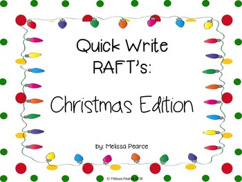 Preview of Quick Write Rafts: Christmas Edition