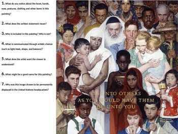 Preview of Quick Write - The Golden Rule (Norman Rockwell)