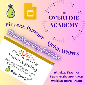 Preview of Quick Write - Visual Prompts - Thanksgiving Edition