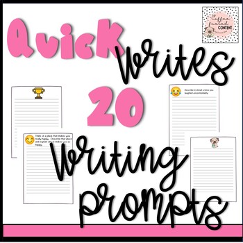 Quick Writes - Free Writing Prompts by Coffee Fueled Content | TPT