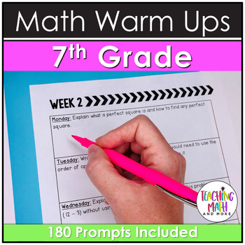 Preview of Math Warm Ups Bellwork 7th Grade