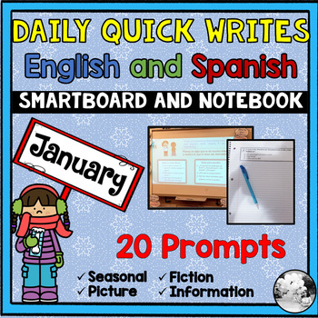 Preview of Quick Writing Prompts in Spanish - Quick Writing Prompt - Escritura rapida