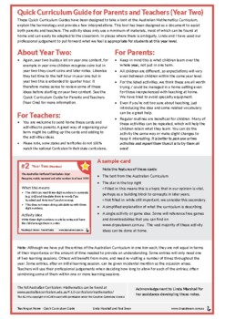 Preview of Quick Year 2 Australian Curriculum Guide for Parents and Teachers