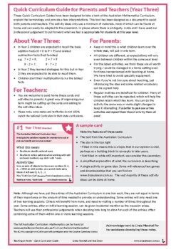 Preview of Quick Year 3 Australian Curriculum Guide for Parents and Teachers
