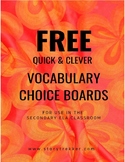 Quick and Clever: Vocab Choice Boards for Middle Grades (D