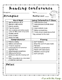 Quick and Easy Reading & Writing Conference Notes