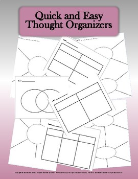 Preview of Quick and Easy Thought Organizers