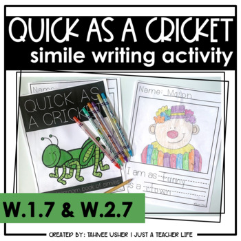 Preview of Quick as a Cricket | Simile Writing Activity