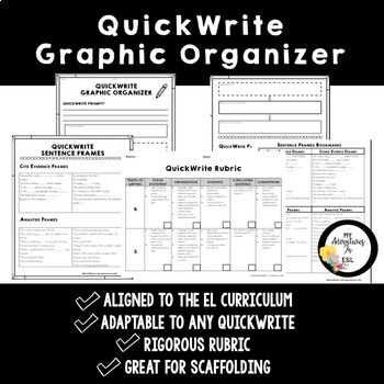 Preview of Quick Write Graphic Organizer