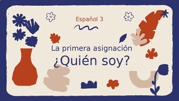 Preview of All About Me Presentation in Spanish, Quien soy? Todo Sobre Yo Presentacion