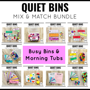 Preview of Independent Work Bundle | Busy Bins Morning Tubs Fine Motor Task Boxes