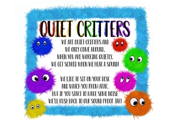 Preview of Quiet Critters Label/Poem