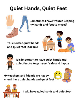 Preview of Quiet Hands, Quiet Feet Autism Social Story