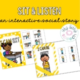 Quiet & Sit Interactive Social Stories (+BOOM Cards)