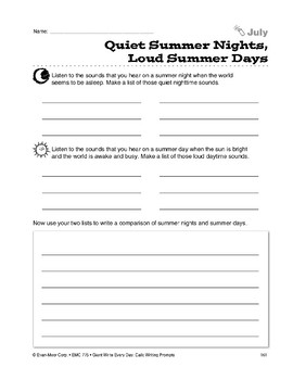 Quiet Summer Nights, Loud Summer Days by Evan-Moor Educational Publishers