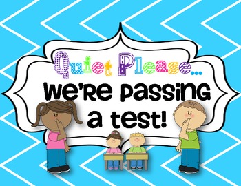quiet testing signs please clipart sign test teacherspayteachers hostted exam assessment work