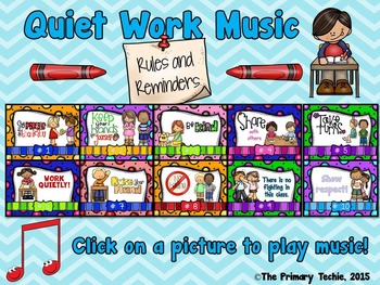 Preview of Quiet Work Music At Your Fingertips - Rules and Reminders