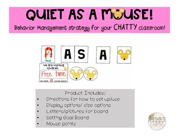 Preview of Quiet as a Mouse (Behavior Management Strategy)