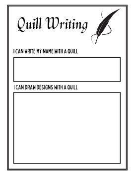 Preview of Quill Writing