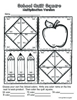 school math art quilt square by light bulbs and laughter tpt