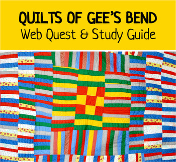 Preview of Quilts of Gee's Bend Art Alabama Black History Substitute Lesson Web Quest