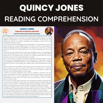 Preview of Quincy Jones Biography for Black History Month | Music Producer and Activist