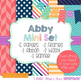 Digital Paper and Frames Mini Set Abby
