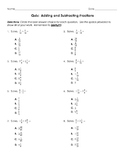 Quiz - Adding and Subtracting Fractions