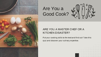 Preview of Quiz: Are You a Good Cook?