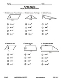Quiz - Area Of Triangles, Parallelograms, Trapezoids