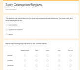 Quiz Body Regions and Directional Terms