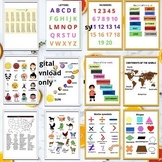 Quiz Book+ Children Educational Posters+ Coloring Book Bundle