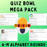 Quiz Bowl Mega Pack: 13 Alphabet Trivia Scavenger Hunts w/